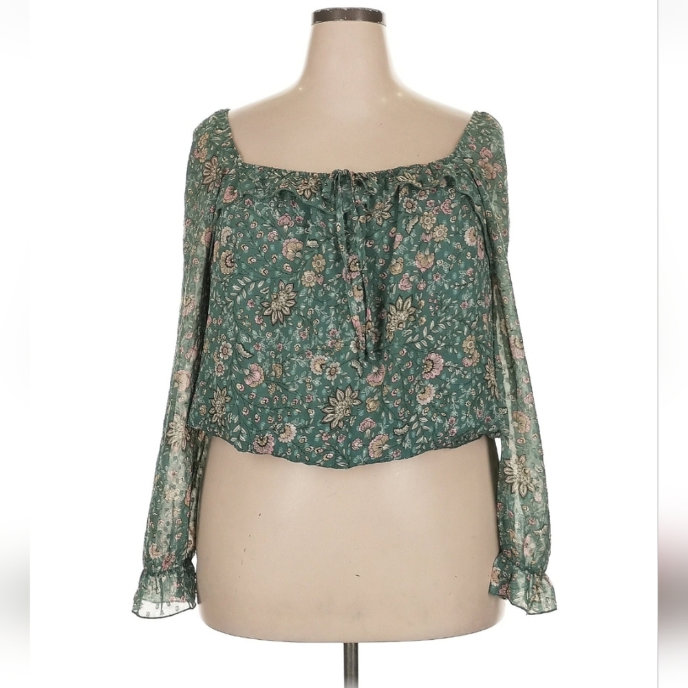 DR2 Sheer Green Floral